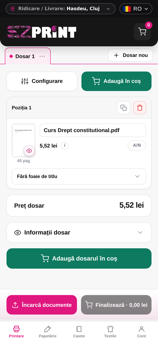 Mișcările EzCoin pe EzPrint
